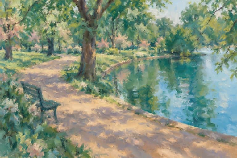 Boston Public Garden, inspired by Mary Cassatt